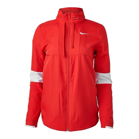 NWT Nike Women’s Dri-Fit Zip Up Jacket Hoodie in Red White - Picture 1 of 4